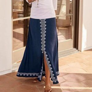 Soft Surrounding Gauze Skirt Embroidered Large